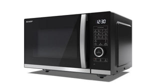 Sharp YC-QC254AU-B 25 Litres Flatbed Convection Oven Microwave with Grill - Black