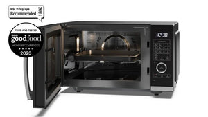 Sharp YC-QC254AU-B 25 Litres Flatbed Convection Oven Microwave with Grill - Black