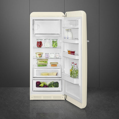Smeg FAB28RCR6UK 60.1cm Fridge with Freezer Compartment - Cream