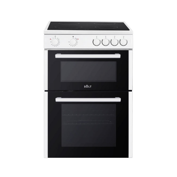 Solt STCER60WH  WHITE 60CM CERAMIC COOKER WITH DOUBLE OVEN
