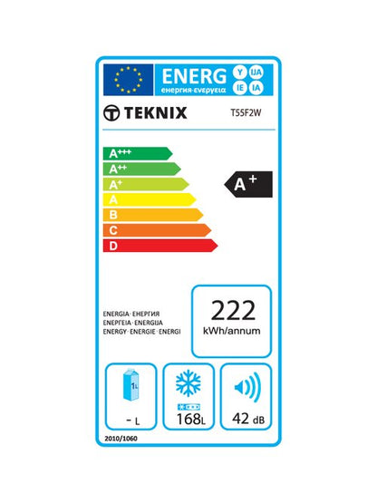 Teknix T55F3W 55cm 168L Single Door Freezer
