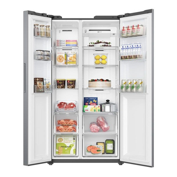 Teknix TX2SBS1791PS 523L Side by Side Fridge Freezer - SILVER