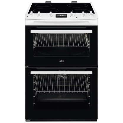 AEG CCX6540ACW 5000 SurroundCook Ceramic Electric Cooker with Double Oven, White