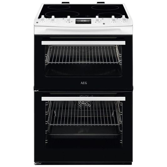 AEG CCX6540ACW 5000 SurroundCook Ceramic Electric Cooker with Double Oven, White