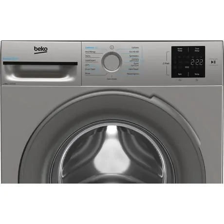 Beko BMN3WT3841S 8kg 1400 Spin EnergySpin Washing Machine - Silver