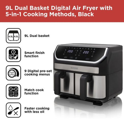 Black & Decker BXAF17094GB 9 Litre Dual Air Fryer