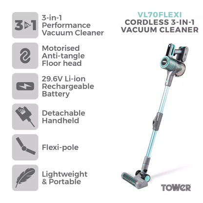 Tower VL70 Flexi Anti Tangle Cordless Vacuum T513011