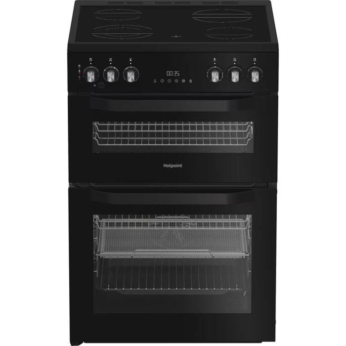Hotpoint HDE6VDCASB1 AirFry  60cm Electric Double Cooker – Black