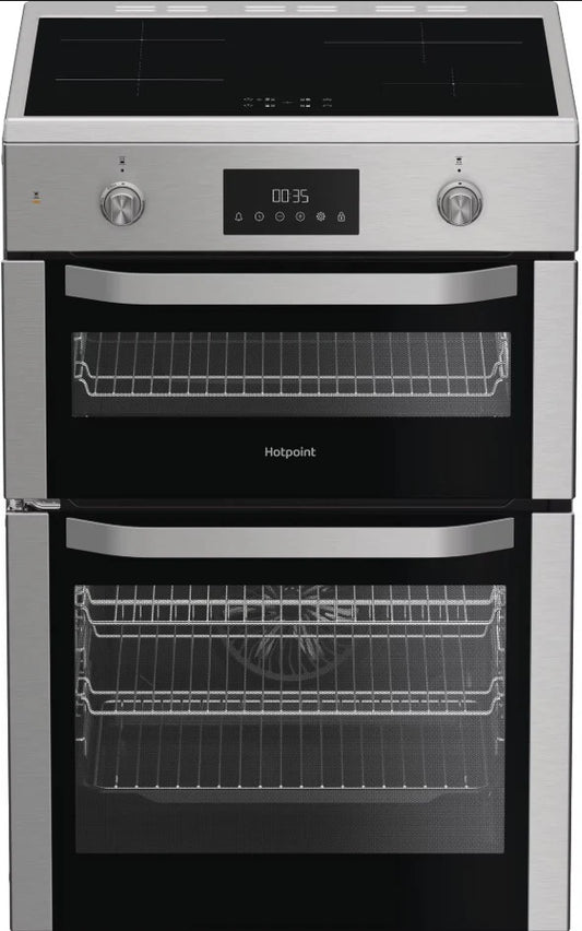 Hotpoint HDE6IDC2X -Inox Induction Hob Electric Cooker - A Rated