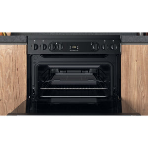 Hotpoint HDM67V92HCB/UK 60cm Electric Double cooker - Black