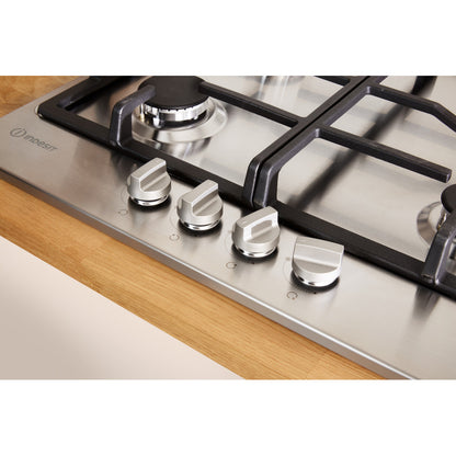 Indesit THP641WIXI 60cm Gas Hob With Wok Burner