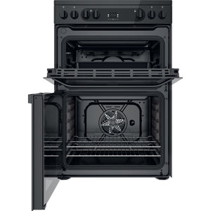 Hotpoint HDM67V92HCB/UK 60cm Electric Double cooker - Black
