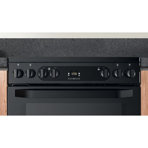 Hotpoint HDM67V92HCB/UK 60cm Electric Double cooker - Black