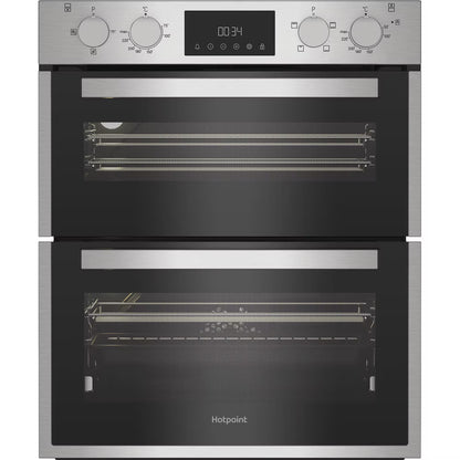 Hotpoint DUH12D1IX Built Under Electric Fan Oven 48L / 38L - Stainless Steel with Telescopic Shelf