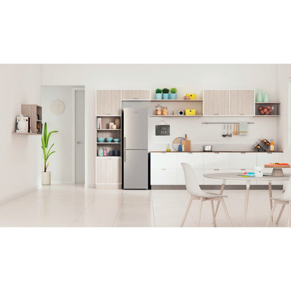 Indesit IB55732SUK 55cm Low Frost Freestanding fridge freezer - Silver