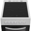 Indesit ITE5VMW 50cm Electric Twin Cooker with Ceramic Hob - White