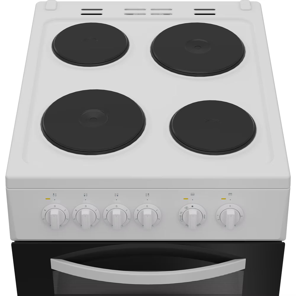 Indesit ITE5EMW 50cm Electric Twin Cooker - White