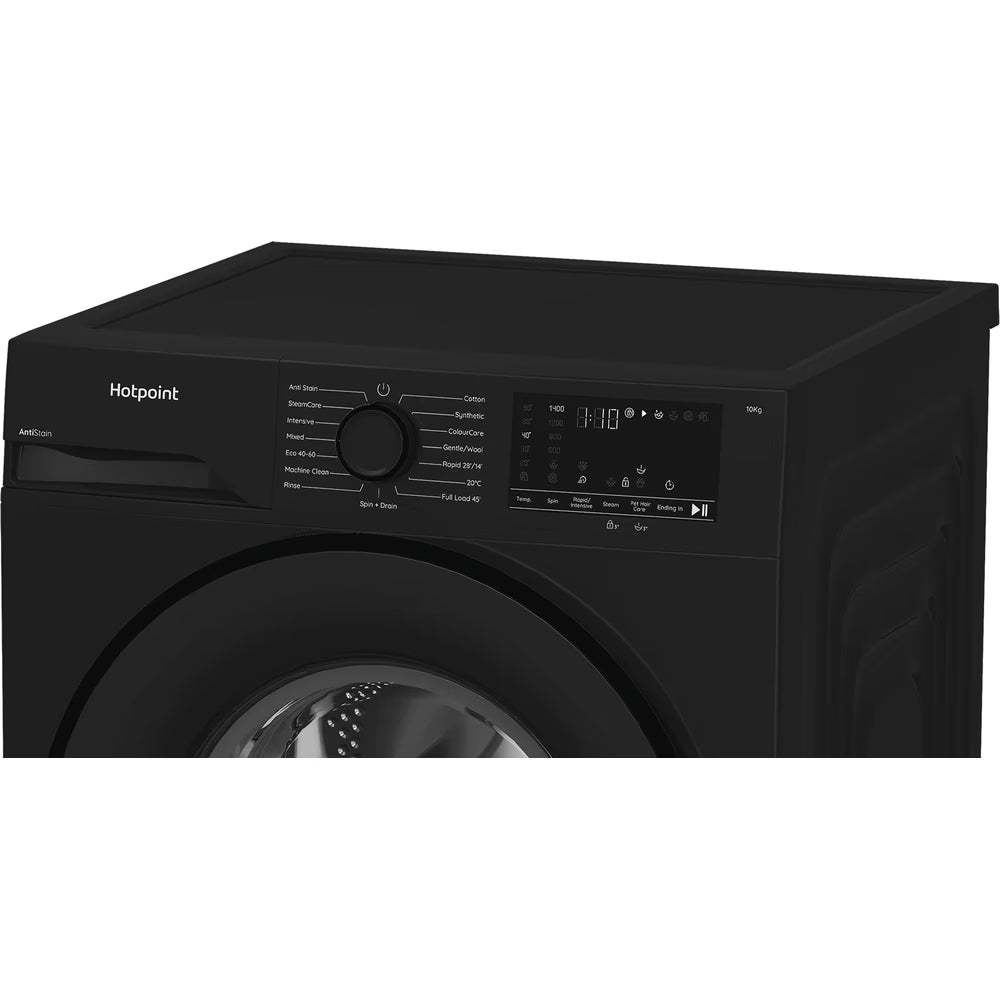 Hotpoint H 101B ANTI STAIN UK 10kg 1400 Spin Washing Machine - Black