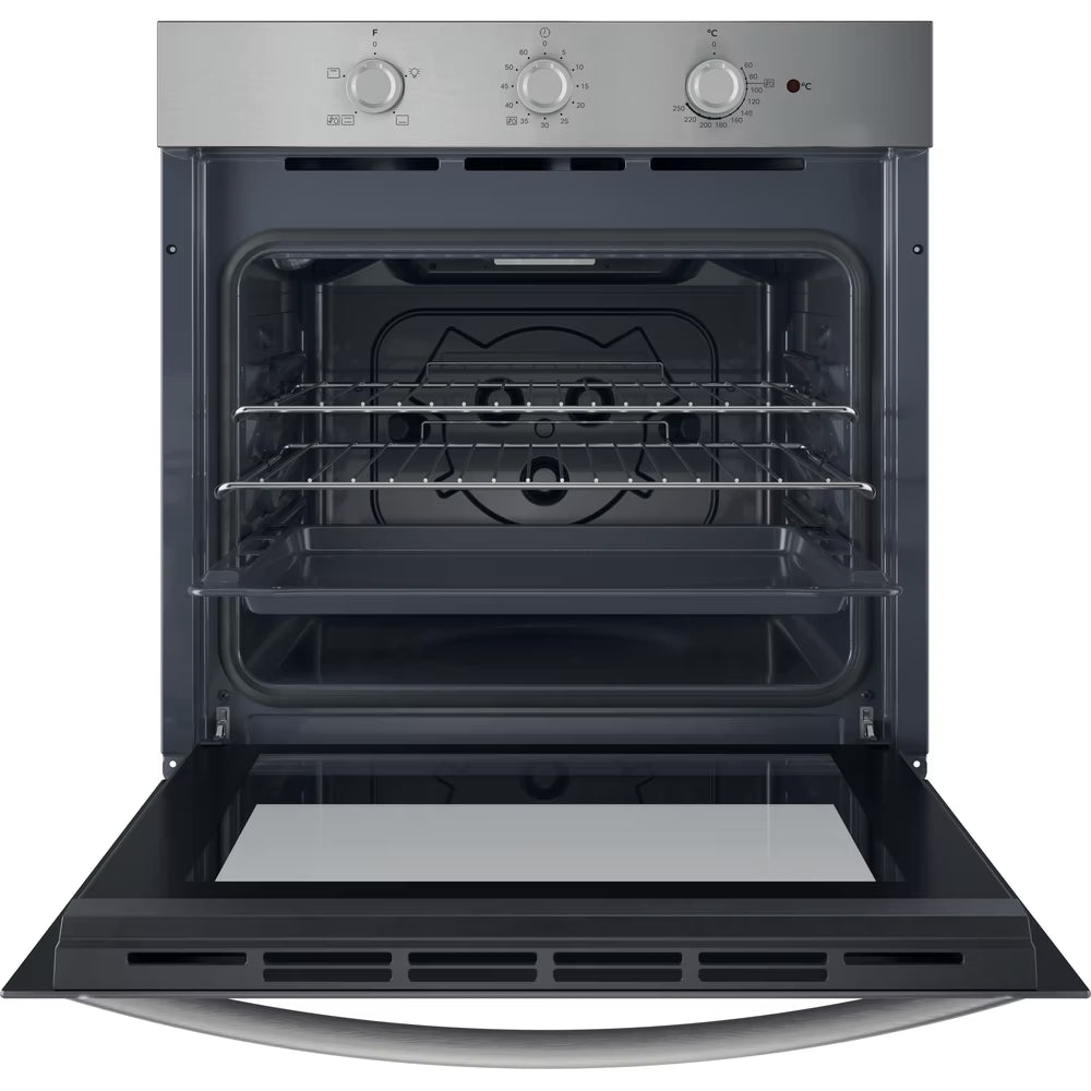 IO232HXUK - Single Static Oven - Eco Cleaning - 71L With 3 Dial With Timer And A Energy In Stainless Steel