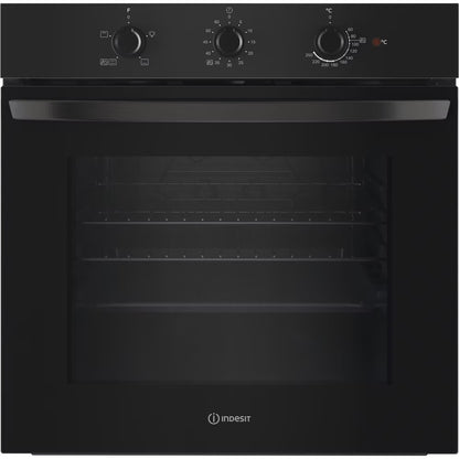 IO232HBUK - Single Static Oven - Eco Cleaning - Static Oven - 71L With 3 Dial With Timer And A Energy In Black