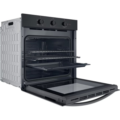 IO232HBUK - Single Static Oven - Eco Cleaning - Static Oven - 71L With 3 Dial With Timer And A Energy In Black
