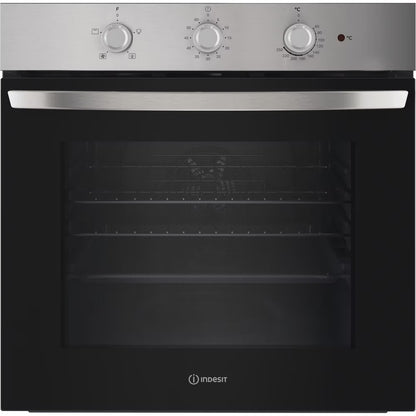 IO233XUK - Single Fan Oven - Enamel Coating - Grill Plus Fan - 66L With 3 Dial With Timer And A Energy In Stainless Steel