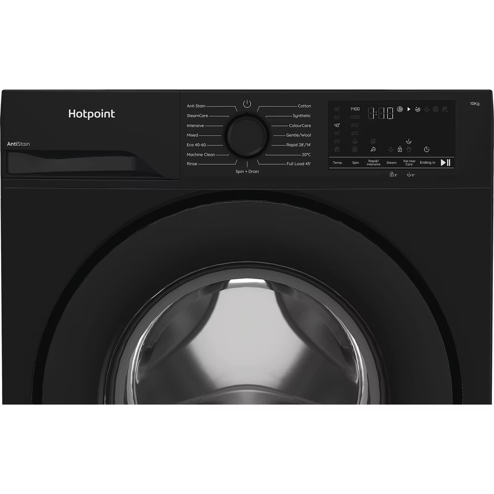 Hotpoint H 101B ANTI STAIN UK 10kg 1400 Spin Washing Machine - Black
