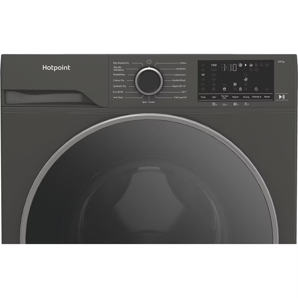 Hotpoint HBD8680GANTISTAINUK AntiStain 8kg Wash 6kg Dry Washer Dryer with PetHairCare