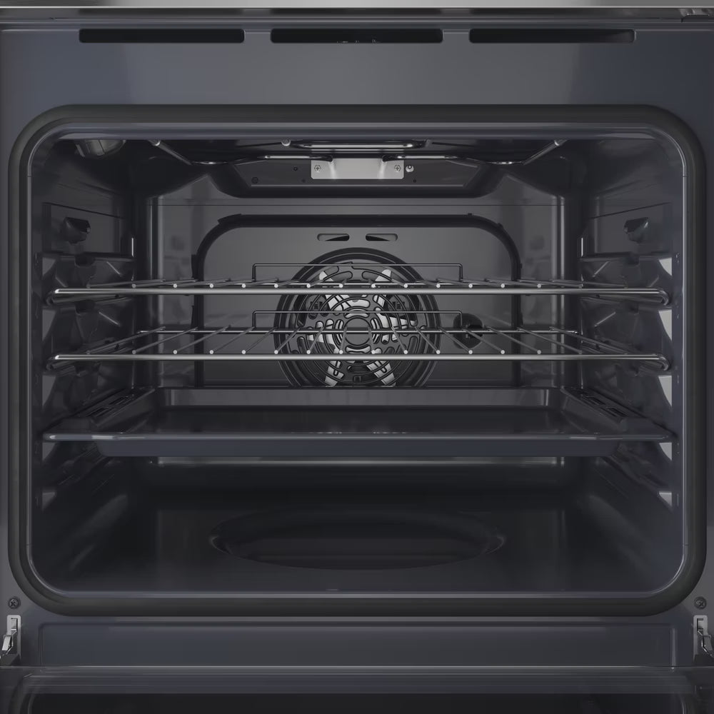IO233XUK - Single Fan Oven - Enamel Coating - Grill Plus Fan - 66L With 3 Dial With Timer And A Energy In Stainless Steel