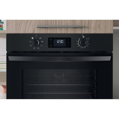 IO253BUK - Turn&Go Single Fan Oven - Enamel Coating - - 66L With 2 Dial, Digital Display Timer And A Energy In Black