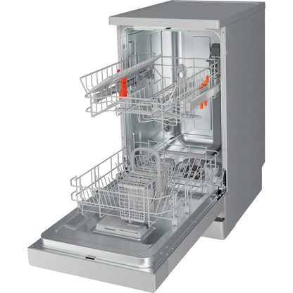 Hotpoint Slimline HF9E 1B19 S UK Freestanding Dishwasher - Silver