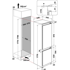 Built in fridge freezer - BI 18A2 D/I UK