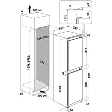 Load image into Gallery viewer, Built in fridge freezer - E IB 150502 D UK
