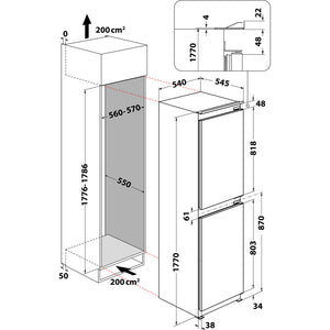 Built in fridge freezer: frost free - IBC18 5050 F2