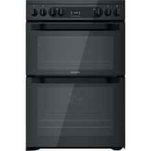 Load image into Gallery viewer, Hotpoint HDM67V92HCB/UK 60cm Electric Double cooker - Black
