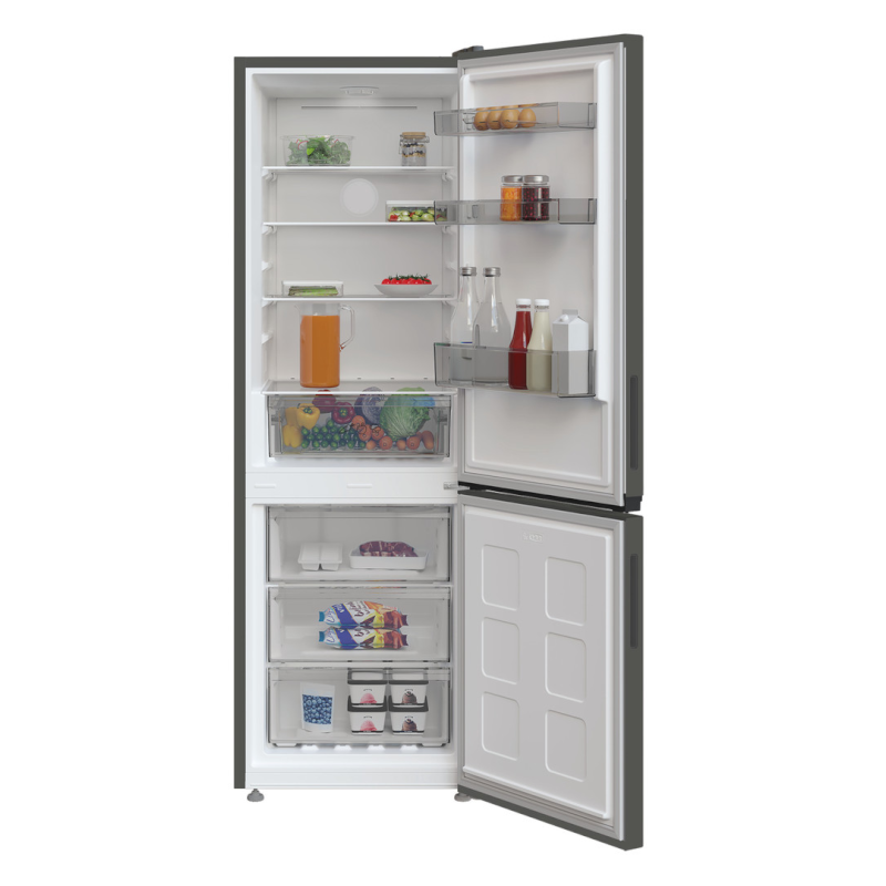 INDESIT - INK21411G4UK - Total No Frost 60/40 Fridge Freezer - Silver - 59.5CM - 301L