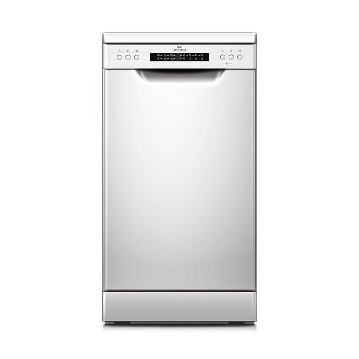 New World NW45DWFSW 45cm Slimline Dishwasher - White - 9 Place Settings
