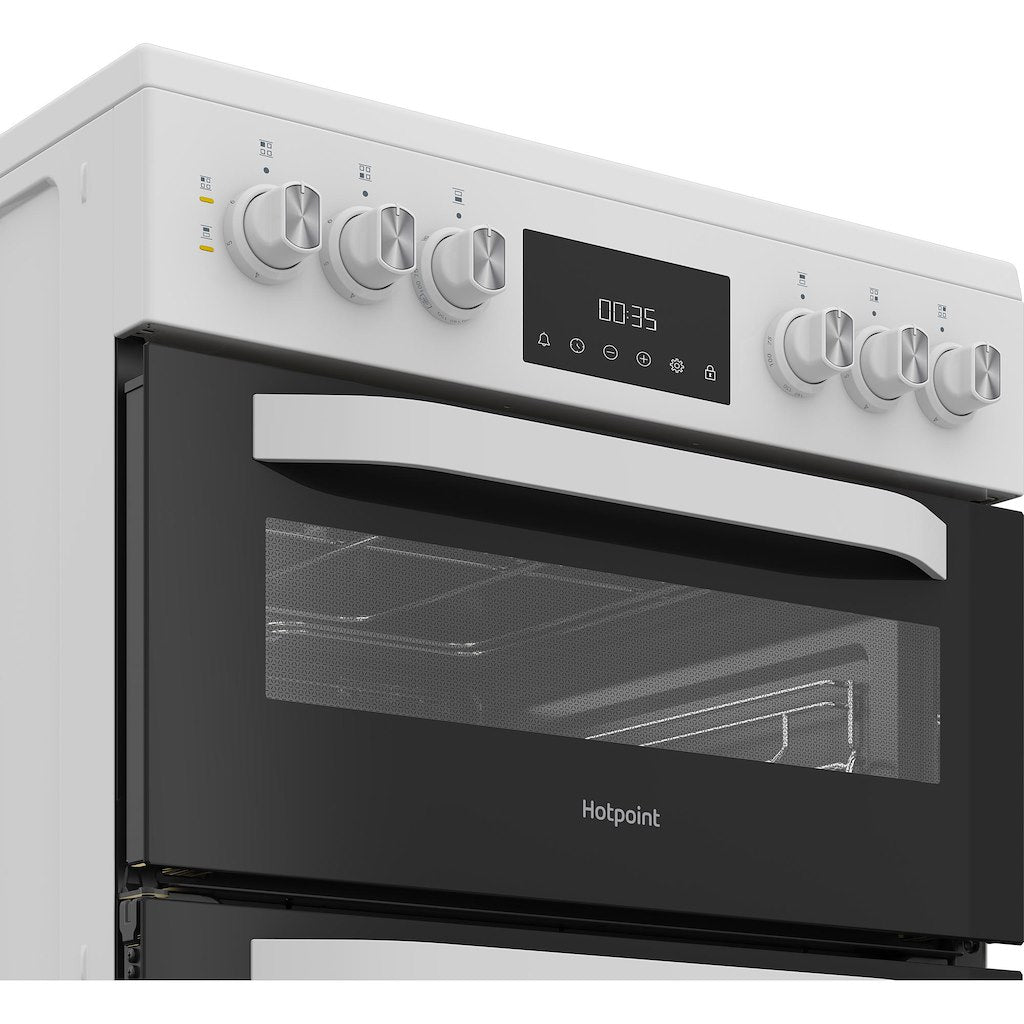 Hotpoint HDE6VDW 60cm Electric Cooker with Ceramic Hob – White