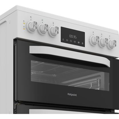 Hotpoint HDE6VDW 60cm Electric Cooker with Ceramic Hob – White