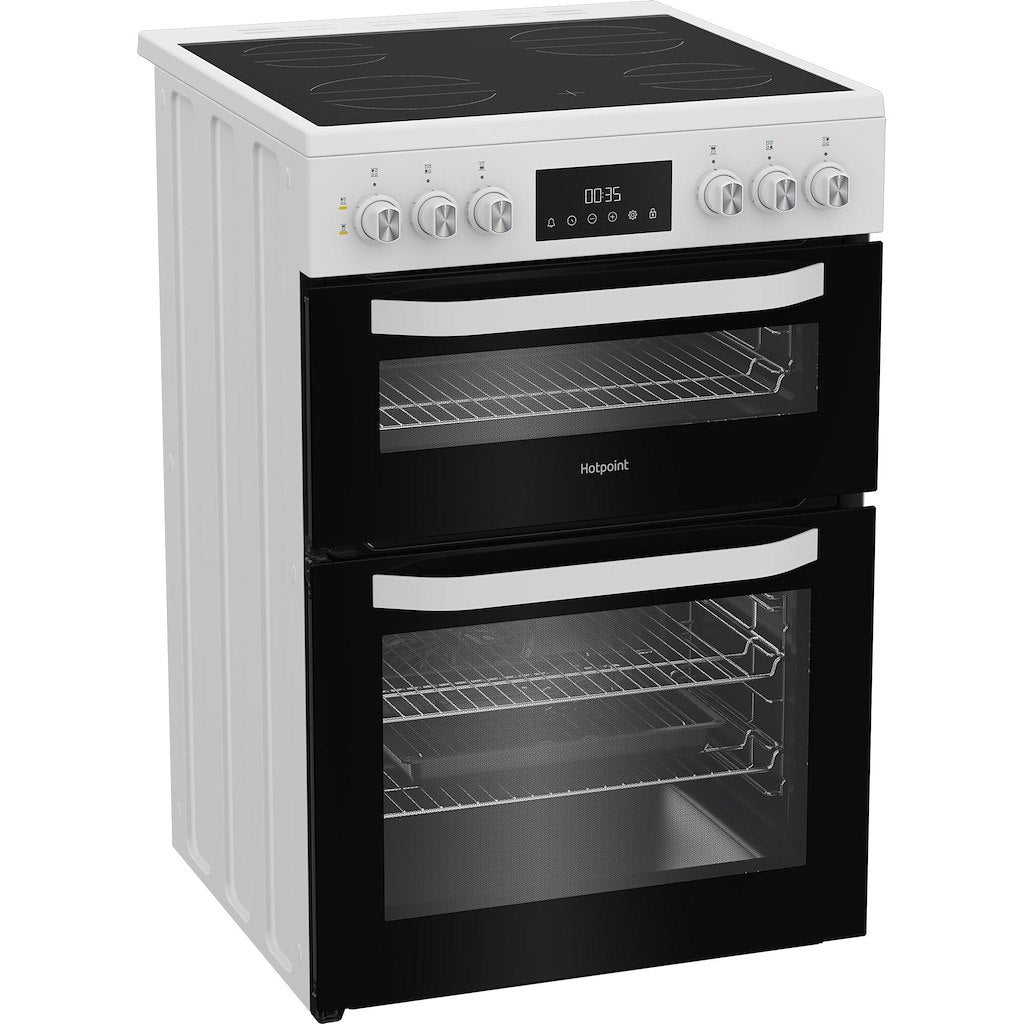 Hotpoint HDE6VDW 60cm Electric Cooker with Ceramic Hob – White