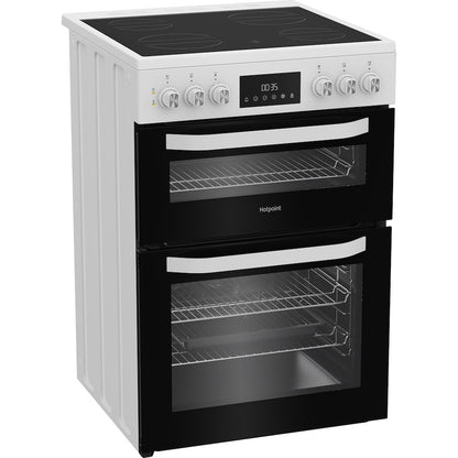 Hotpoint HDE6VDW 60cm Electric Cooker with Ceramic Hob – White