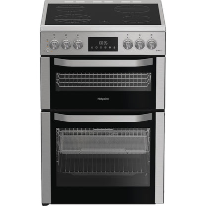 Hotpoint HDE6VDCASX Freestanding 60cm Electric Double Cooker – Inox