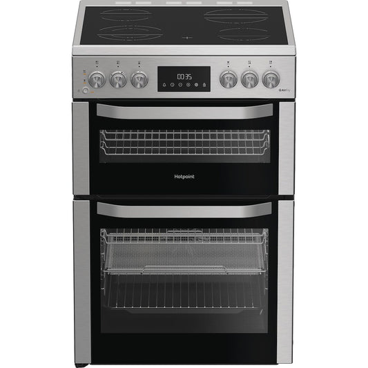 Hotpoint HDE6VDCASX Freestanding 60cm Electric Double Cooker – Inox