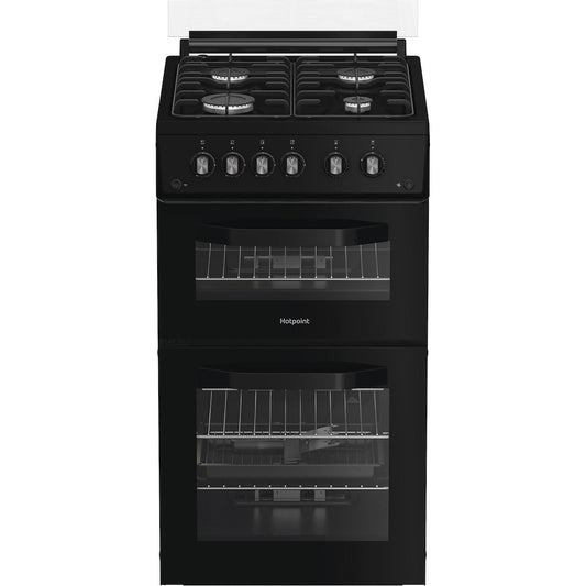 Hotpoint HDG5GCB Freestanding 50cm Gas Double Cooker – Black