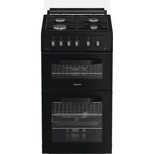 Hotpoint HDG5GCB Freestanding 50cm Gas Double Cooker – Black