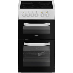 Hotpoint HTE5VCW 50cm Electric Cooker with Ceramic Hob – White