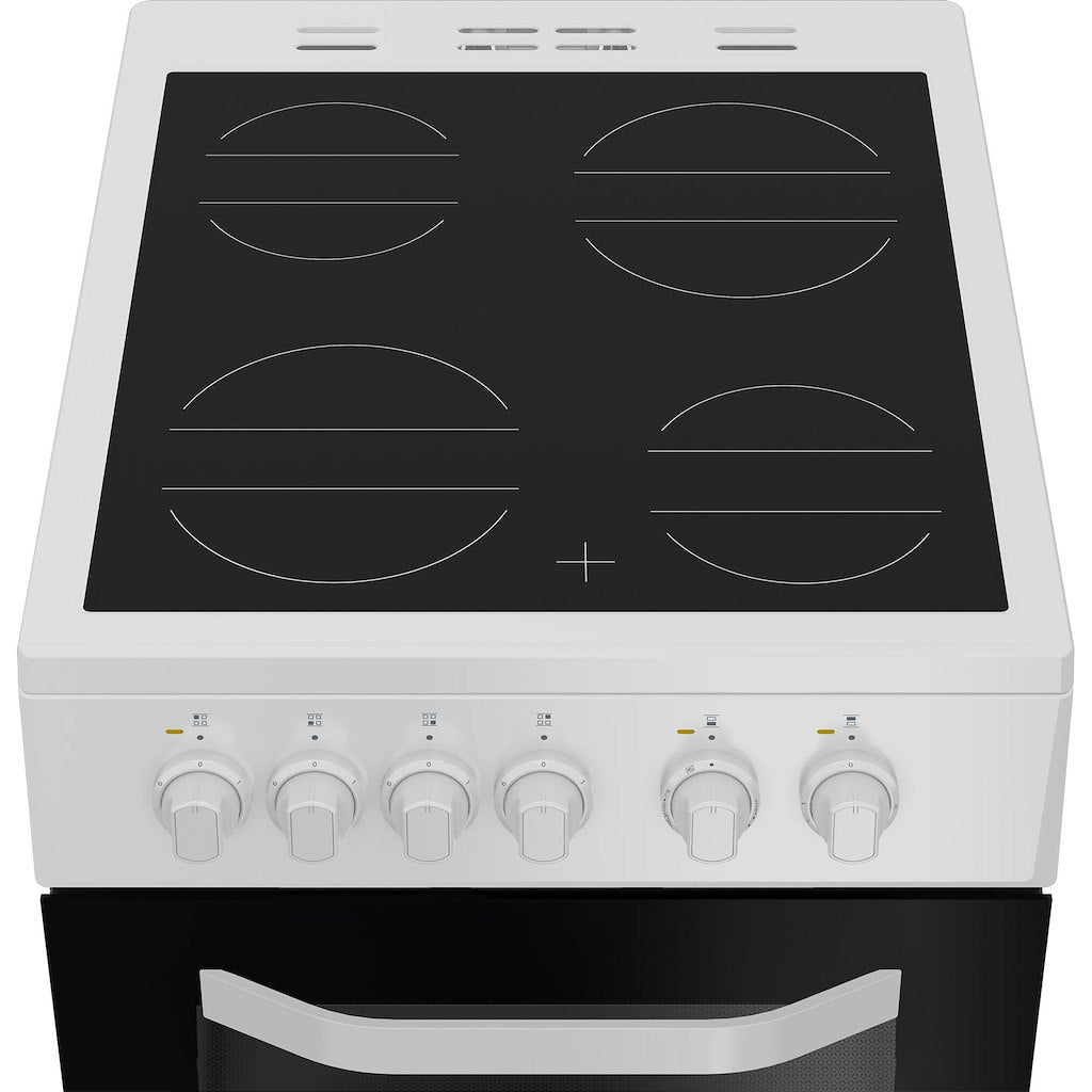 Hotpoint HTE5VCW 50cm Electric Cooker with Ceramic Hob – White