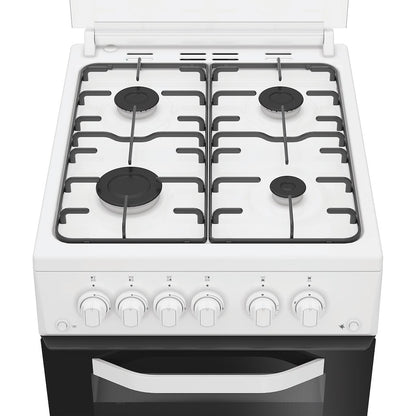 Hotpoint HDG5GCW Freestanding 50cm Gas Double Cooker – White