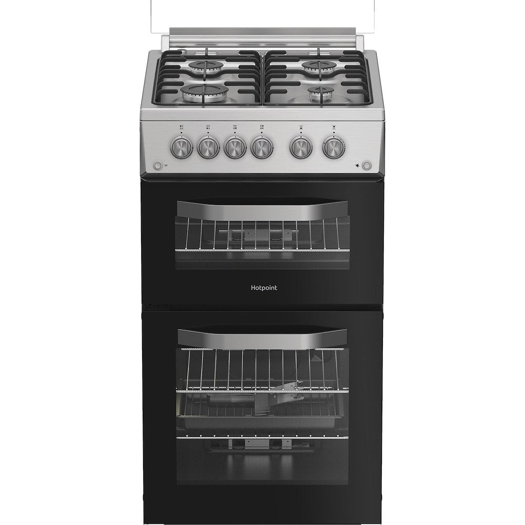 Hotpoint HDG5GCX Freestanding 50cm Gas Double Cooker – Inox