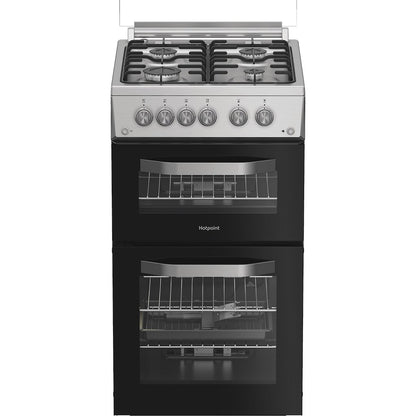Hotpoint HDG5GCX Freestanding 50cm Gas Double Cooker – Inox